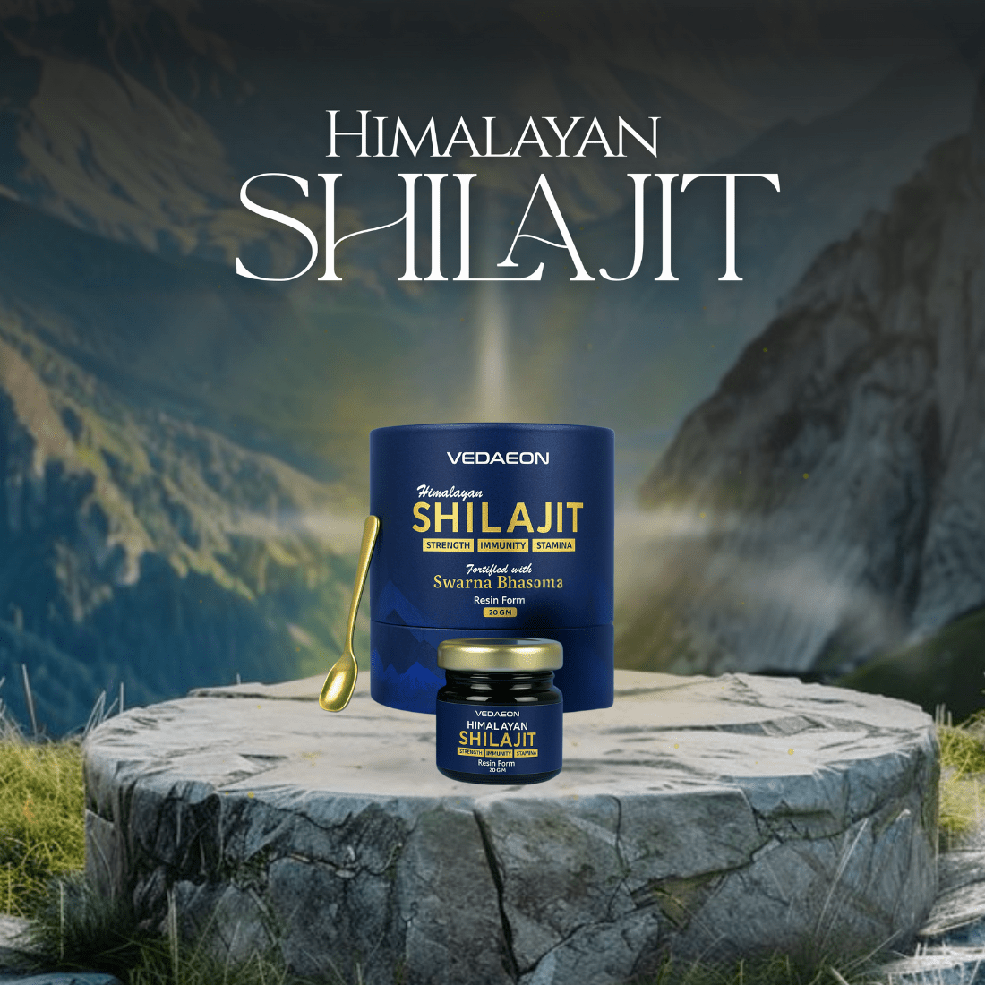 VEDAEON Pure Himalayan Shilajit 20 Gram – Original Shilajit | Best Shilajit Brand in India - Vedaeon