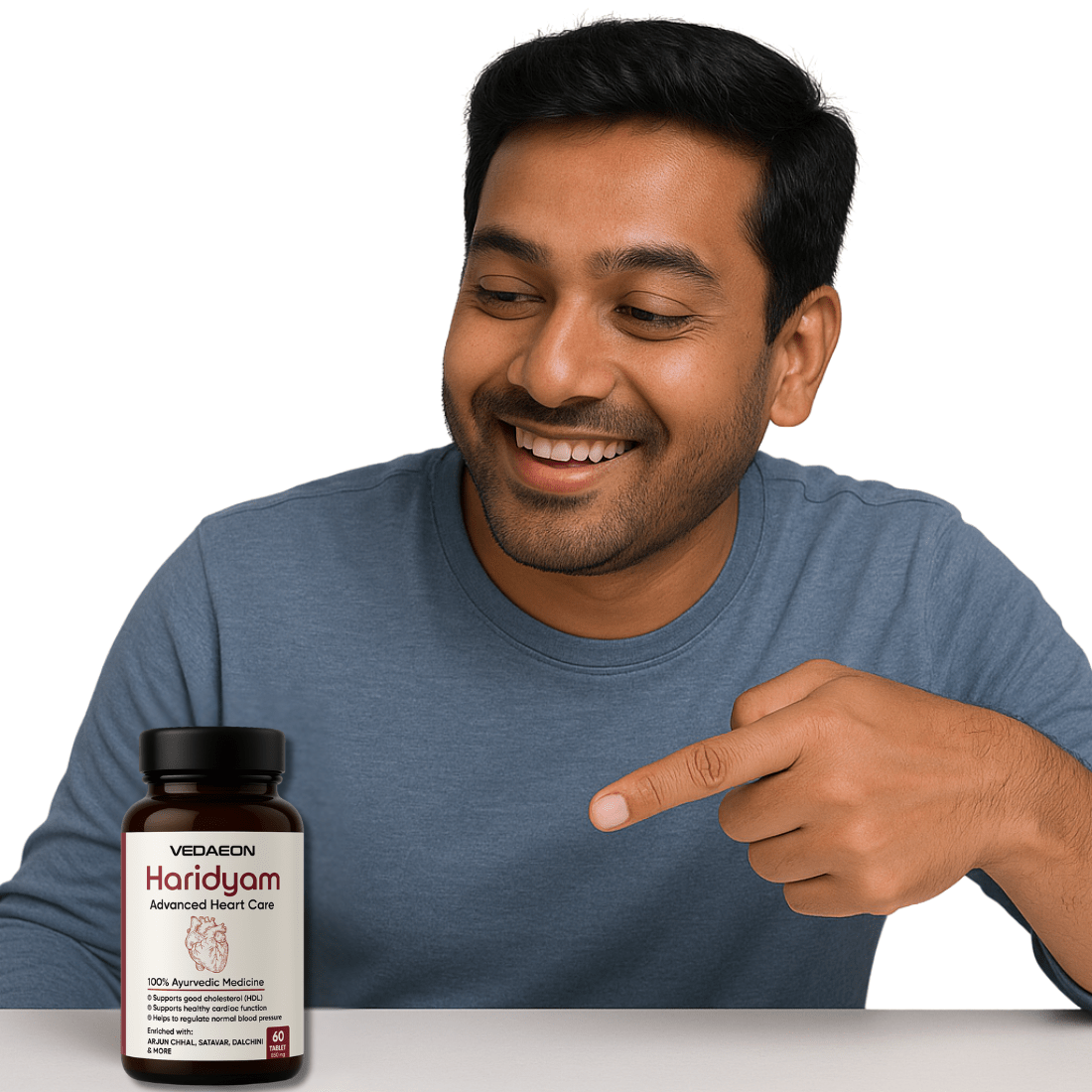 VEDAEON Haridyam – 60 Heart Care Tablets for Healthy Blood Pressure and Control Cholesterol - Vedaeon